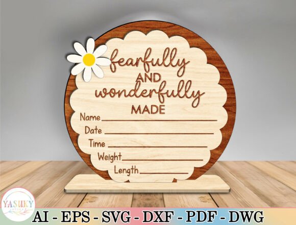 Baby Birth Announcement Sign Laser Cut Guide