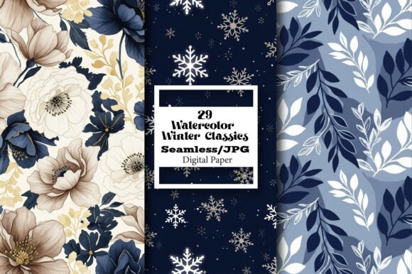Bringing Timeless Charm to Life with Watercolor Winter Classics Patterns