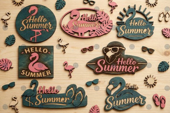 Bringing Tropical Vibes to Life with the Laser Cut Flamingo Hello Summer SVG Bundle