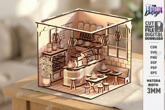 Crafting Your Own Miniature World: A Guide to Laser Cut Coffee Shop Roomboxes