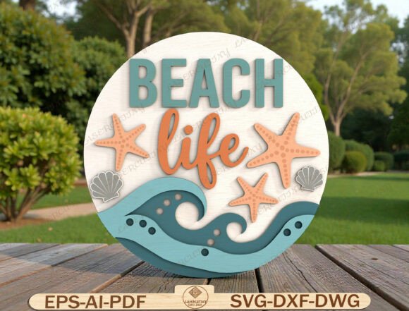 Creating Coastal Charm: A Guide to the Summer Round Door Hanger Laser Cut File
