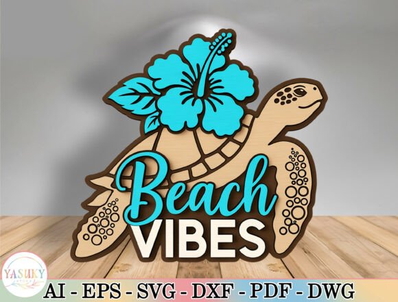 Creating Coastal Charm with the Beach Vibes Laser Cut File SVG