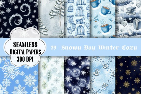 Elevating Creative Workflows with High-Resolution Snowy Day Winter Cozy Digital Paper