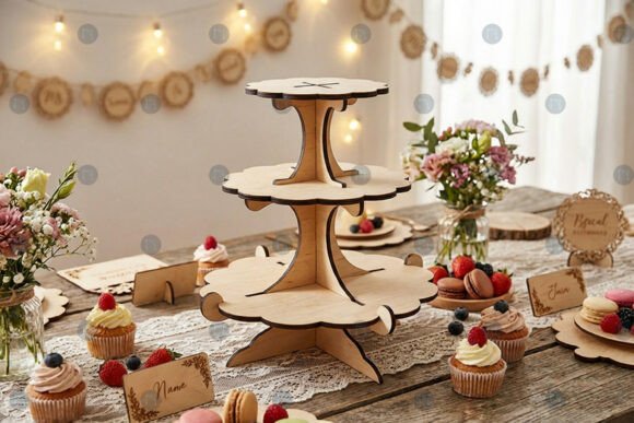 Elevating Custom Confections with the Laser Cut Cake Stand SVG Bundle