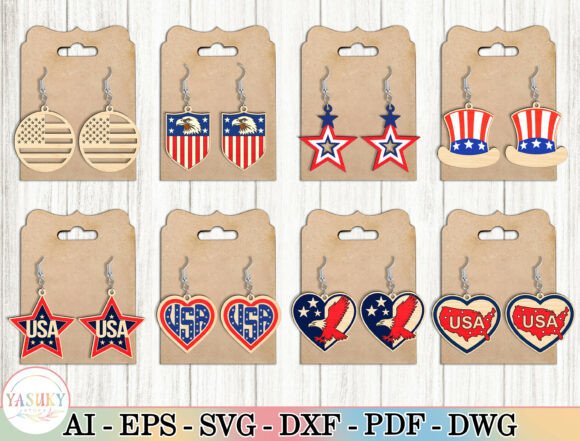 Elevating Patriotic Craftsmanship: The Strategic Value of the 4th of July Earrings SVG Bundle