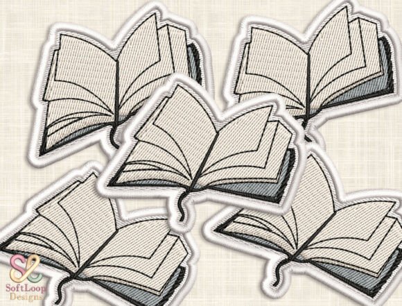 Elevating Textile Art with the Open Book Patch Embroidery Design