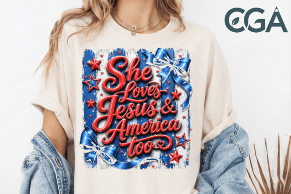 Integrating the She Loves Jesus and America Too PNG into Professional Creative Workflows