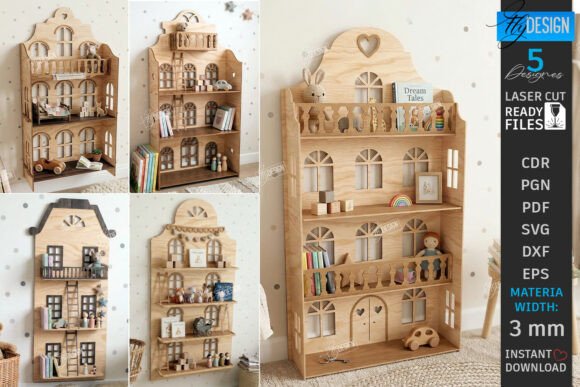 Mastering Miniature Architecture with the Dollhouse Shelves Laser Cut Bundle CNC