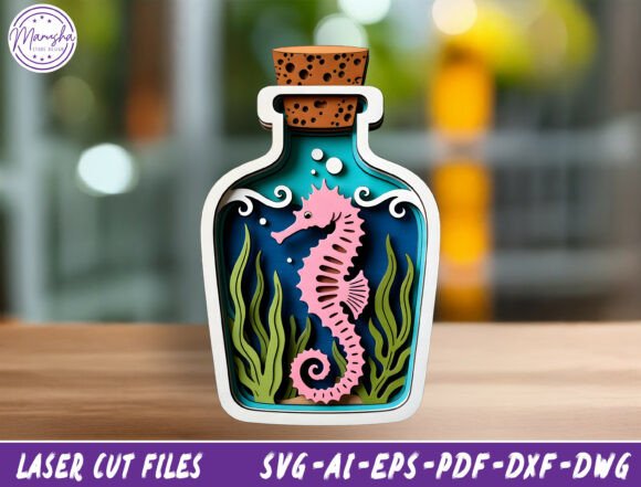 Ocean Layered Laser Cut File SVG Guide