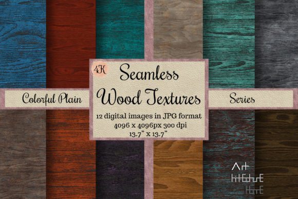 Seamless Colorful Plain Wood Textures 4K