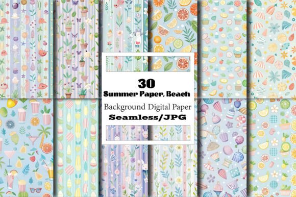 Seamless Summer Paper, Beach Guide