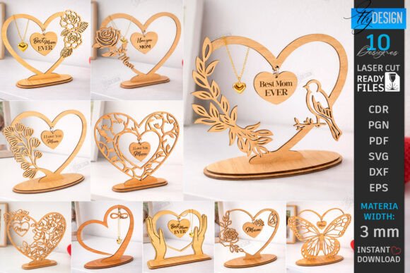 Strategic Design and Production: Leveraging the Mother’s Day Hanging Heart Laser Cut Set for Small Business Growth