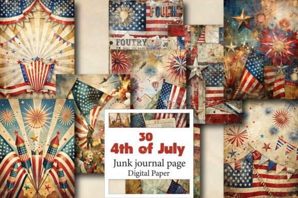 Unleashing Creativity: A Comprehensive Guide to 4th of July Junk Journal Pages and Digital Crafting Assets