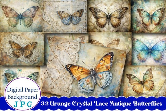 Unleashing Vintage Elegance: The Versatility of Grunge Crystal Lace Antique Butterflies in Modern Crafting