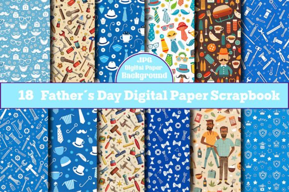 Unlocking Creative Potential with Father's Day Digital Paper Scrapbook Assets